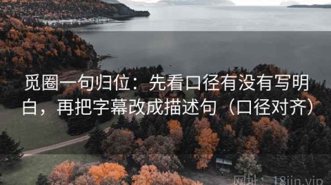 觅圈一句归位：先看口径有没有写明白，再把字幕改成描述句（口径对齐）