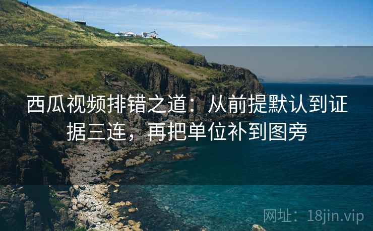 西瓜视频排错之道：从前提默认到证据三连，再把单位补到图旁