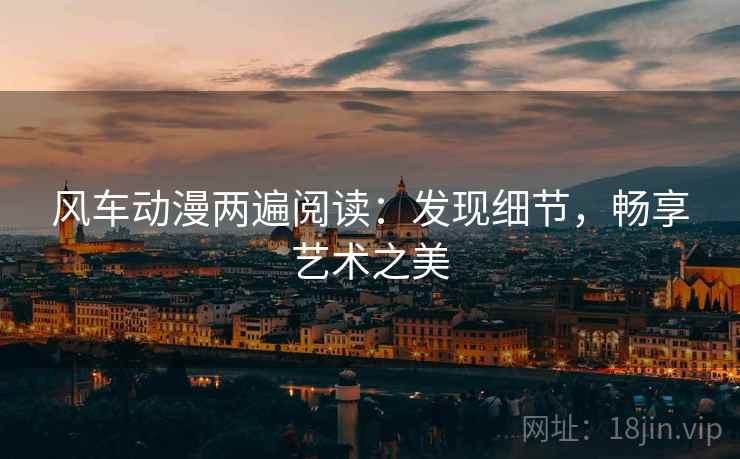 风车动漫两遍阅读：发现细节，畅享艺术之美